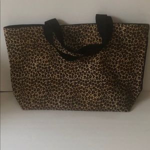 Leopard Canvas Tote Bag NWOT